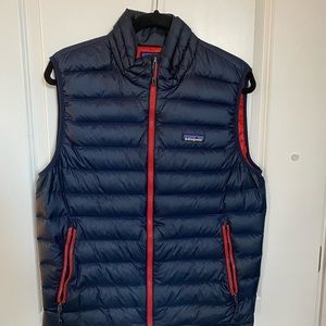 Patagonia Down Sweater Vest Navy/Red